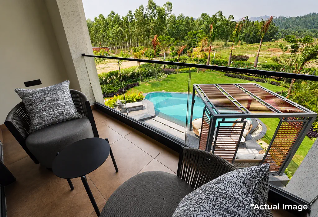 AVACASA by Lumora Estates, balcony: actual image supplied by the developer