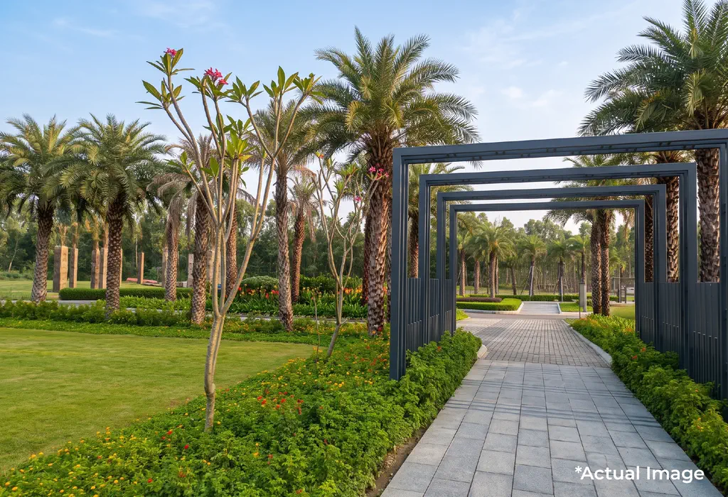AVACASA by Lumora Estates, palm lawn: actual image supplied by the developer